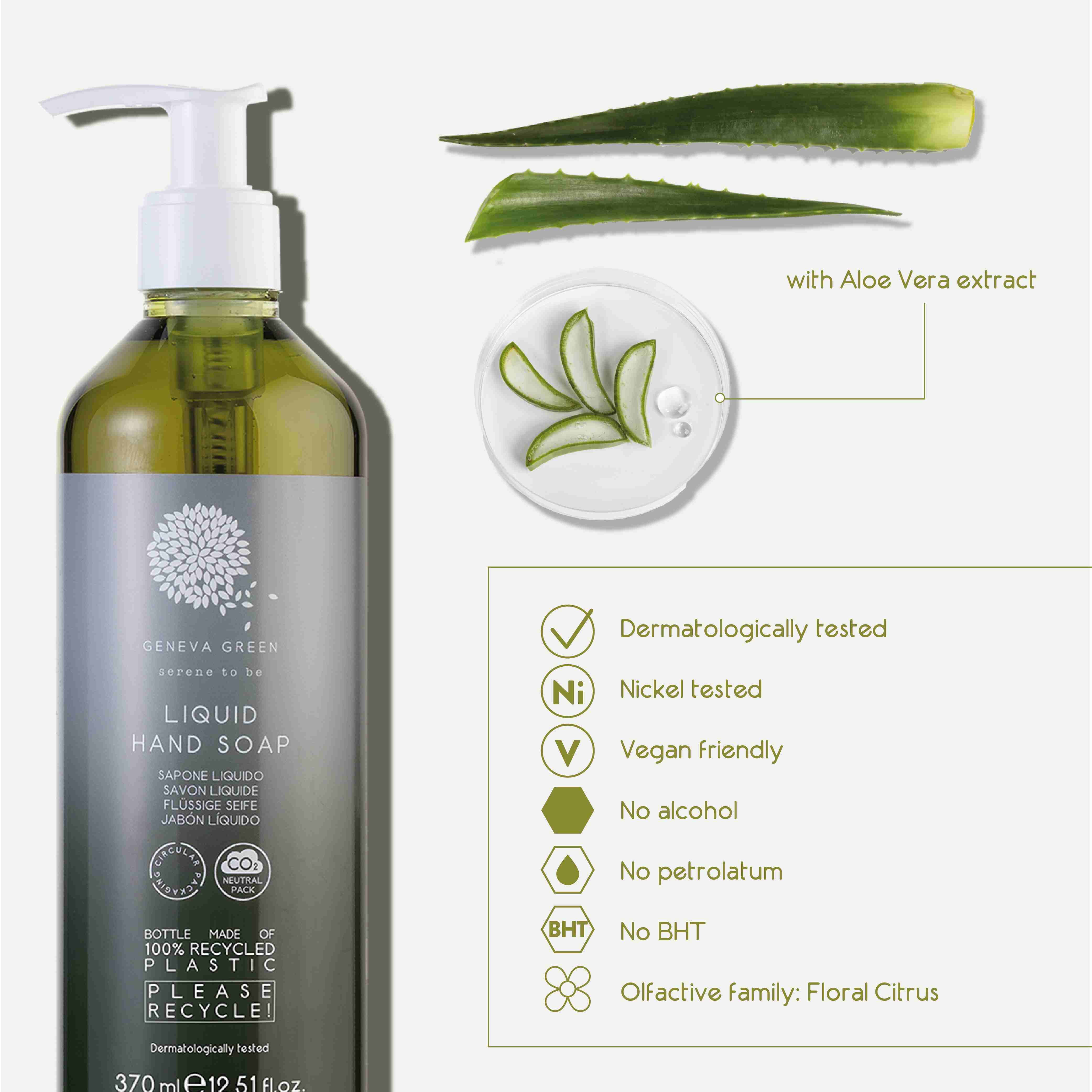 Geneva Green Liquid Hand Soap With Locked Pump (12.51 Fluid Ounce) - 18Pack