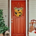 thumbnail image 7 of Coolnut Cute Ghost and Pumpkin Welcome Sign Front Door Round Wall Door Sign with Flowers Hanging Sign for Entryway Front Porch Hallway Yard Garden Home Decor, 7 of 7