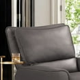 thumbnail image 3 of Furniture of America Larchvale Leather Gray Zero Gravity Power Recliner with USB Port, 3 of 5