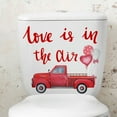thumbnail image 6 of EUDIDV Romantic Presents Love Transport Car Valentine's Day Toilet Sticker Living Room Bedroom Bathroom Background Wall Sticker Valentine's Decor, 6 of 7