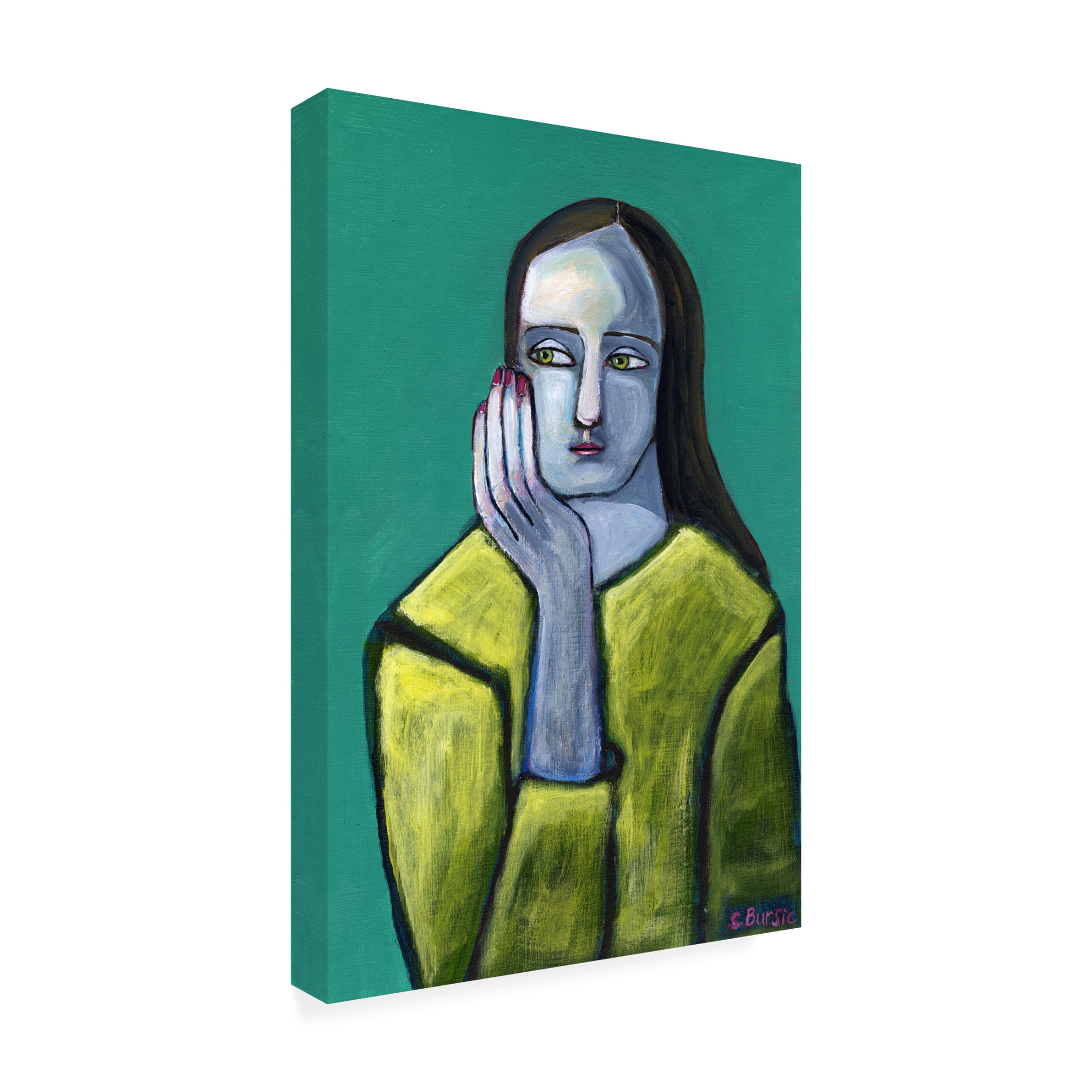 Trademark Fine Art Sharyn Bursic  Woman with Big Hands Canvas Wall Art
