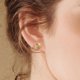 thumbnail image 4 of Retro Surround Orejas Pendientes Disco de dibujos animados Clip de oreja para las mujeres Niñas Sin Piercing Orejas de trigo Cuff Wrap Pendientes para las mujeres, 4 of 5
