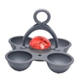 thumbnail image 2 of Temporizador de huevos para cocinar fácilmente. Capacidad para 4 huevos. Accesorios de cocina. Compacto para hervir. Gris rojo, 2 of 9