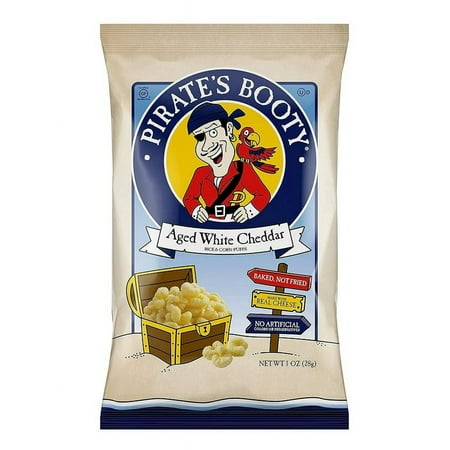 Pirate's Booty Aged White Cheddar Puffs Cheese Snacks, 1 oz (Pack of 24)