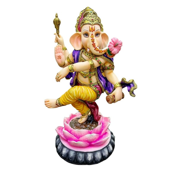 Sri Krishna Culture Extra Large Dancing Ganesha-Multicoloured,Height-22 Inches,God Idols/Statue/Figuirnes,Material-Resin,