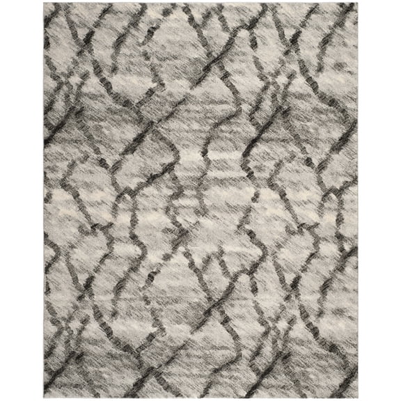 SAFAVIEH Retro Daphne Abstract Area Rug, Light Grey/Black, 2'6" x 4'
