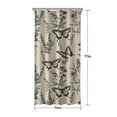 thumbnail image 5 of Beige Butterfly Plant Pattern Shower Curtain 36"x72" ,Bathroom Decorative Shower Curtains Set with 12 Hooks,Modern Waterproof Washable Shower Curtain, 5 of 6