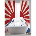 thumbnail image 5 of Sheer Curtains 96 Inches Long 2 Panels, Japanese Style Flowers Rod Pocket Curtain Voile Draperies, Snow Mountain Sun on Linen Light Filtering Window Treatment for Living Room Kitchen Bedroom, 5 of 8