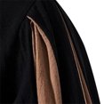 thumbnail image 5 of Mens T-shirts Men's Casual Loose Fit Stand Collar Shirt With Tie Detail Color Block Design For Daily Wear Comfortable Non Stretch Fabric All Season Mod Bod Tops Long Sleeve Shirt Men Khaki M, 5 of 6