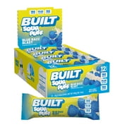 BUILT Bar Sour Puff Protein Bars, Blue Razz Blast, Gluten Free, Sour Candy Snacks - 12ct