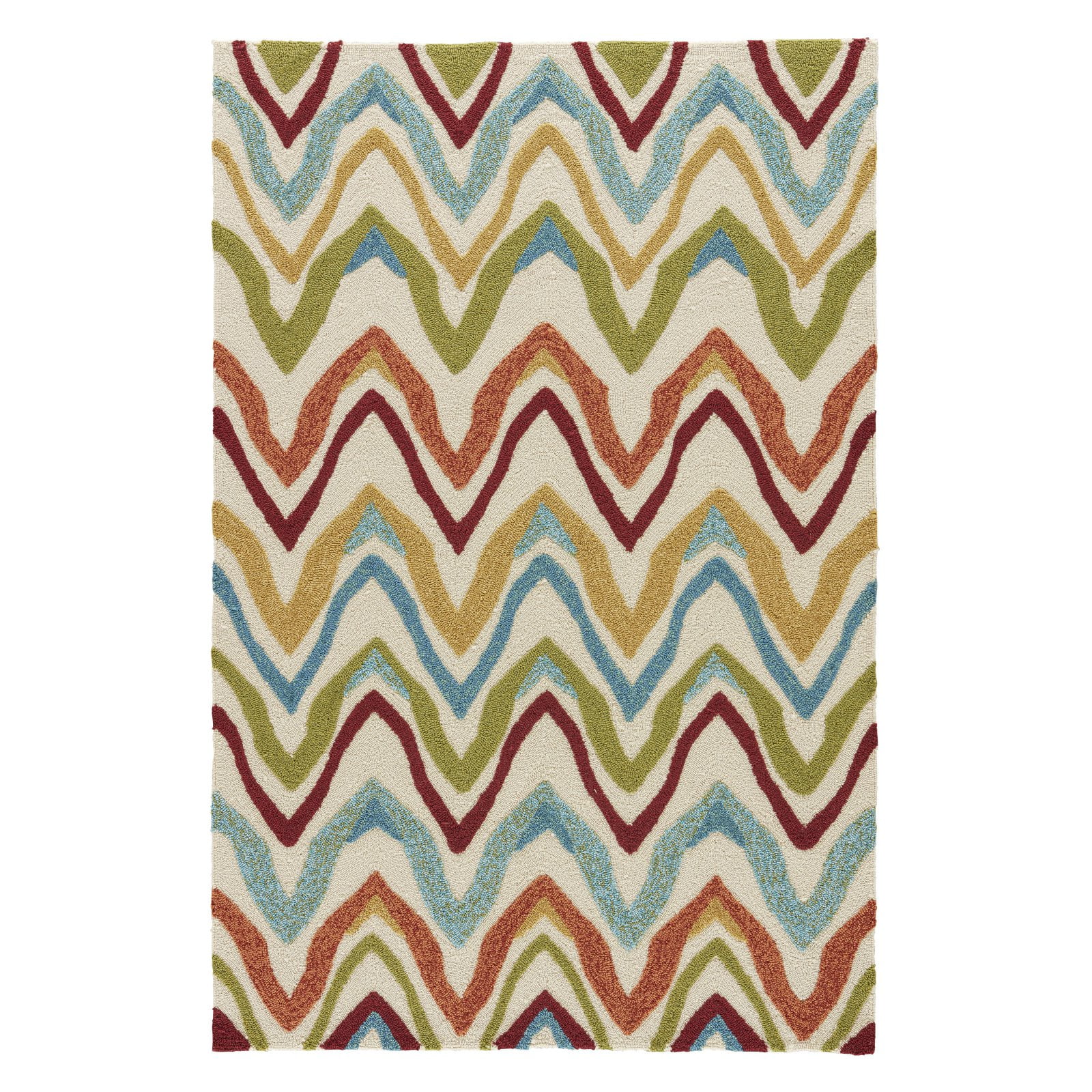 Jaipur Rugs Coastal Lagoon Abstract Chevron Indoor/Outdoor Area Rug