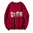 thumbnail image 4 of Meichang Chandails en Molleton Col Rond Femmes Saint-Valentin Couples Chandail en Molleton Femmes Imprimé Cœur Mignon Chandails en Molleton Pull Vacances Manches Longues Coupe Ample Cadeaux Vacances Chandails en Molleton, 4 of 4