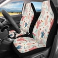 thumbnail image 2 of XYZCANDO Easy to Install Car Seat Covers Auto Van Vehicle, Stretchy Fabric All-Season Front Seats Covers 2pc Polyester Cactus Flower Pattern, 2 of 10
