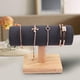 thumbnail image 5 of Expositor de joyas, barra de almacenamiento, bandeja de madera para relojes, coleteros y collares Gris pequeño, 5 of 9