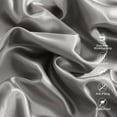 thumbnail image 3 of 2 Pack Silky Satin Standard Pillowcases for Hair and Skin, Super Soft and Cooling Pillow Cases with Envelope Closure, 20x26 Inches, Gray, 3 of 7