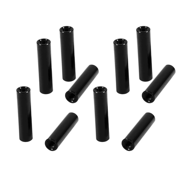 Unique Bargains 10 Pcs M3 x 20mm Colonne Ronde en Aluminium Entretoise en Alliage Attache Noire