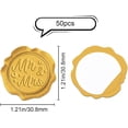 thumbnail image 3 of 50 Pcs Mr & Mrs Wax Seal Stickers Vintage Gold Envelope Seals 3cm Round Seal Adhesive Sticker Wine Label for Sealing Wedding Invitations Envelope Cards Gift Box Decoration, 3 of 9
