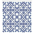 thumbnail image 2 of Ambesonne Spanish Tile Shower Curtain, Folkloric Ornamental, 69"Wx84"L, Indigo White and Dark Violet, 2 of 4