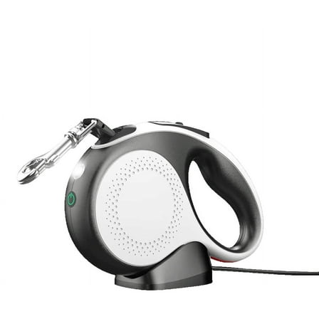 Retractable Dog Leash with Lighted Anti-Slip Handle 16.4ft Durable Strong Nylon Tape 360° Tangle-Free One-Hand Lock and Release Pet Dog Walking Leash for Small to Medium Dogs