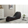 thumbnail image 4 of Kingway Furniture Kolar Faux Leather Yoga Relaxing Chaise in Black, 4 of 5