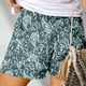 thumbnail image 3 of Pantalones Cortos de Tamaño Más Grande para las Mujeres Imprimir Cómodo Cordón Casual Elástico de la Cintura Bolsillo Pantalones Cortos Sueltos, 3 of 4
