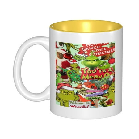 

Christmas Grinch Coffee Mug Fun Mugs Yellow