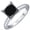 Black Diamond, variant on 0.5 to 10 Carat Classic 14K White Gold Princess Cut Solitaire Engagement Ring (AAA Quality) Black Diamond 1 Carat Size-7