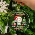 thumbnail image 5 of To A Very Loved Great Granddaughter Christmas Tree Ornament 2025 - Polar Bear Xmas Gift From Great Grandparents - Custom Text Name, 5 of 5