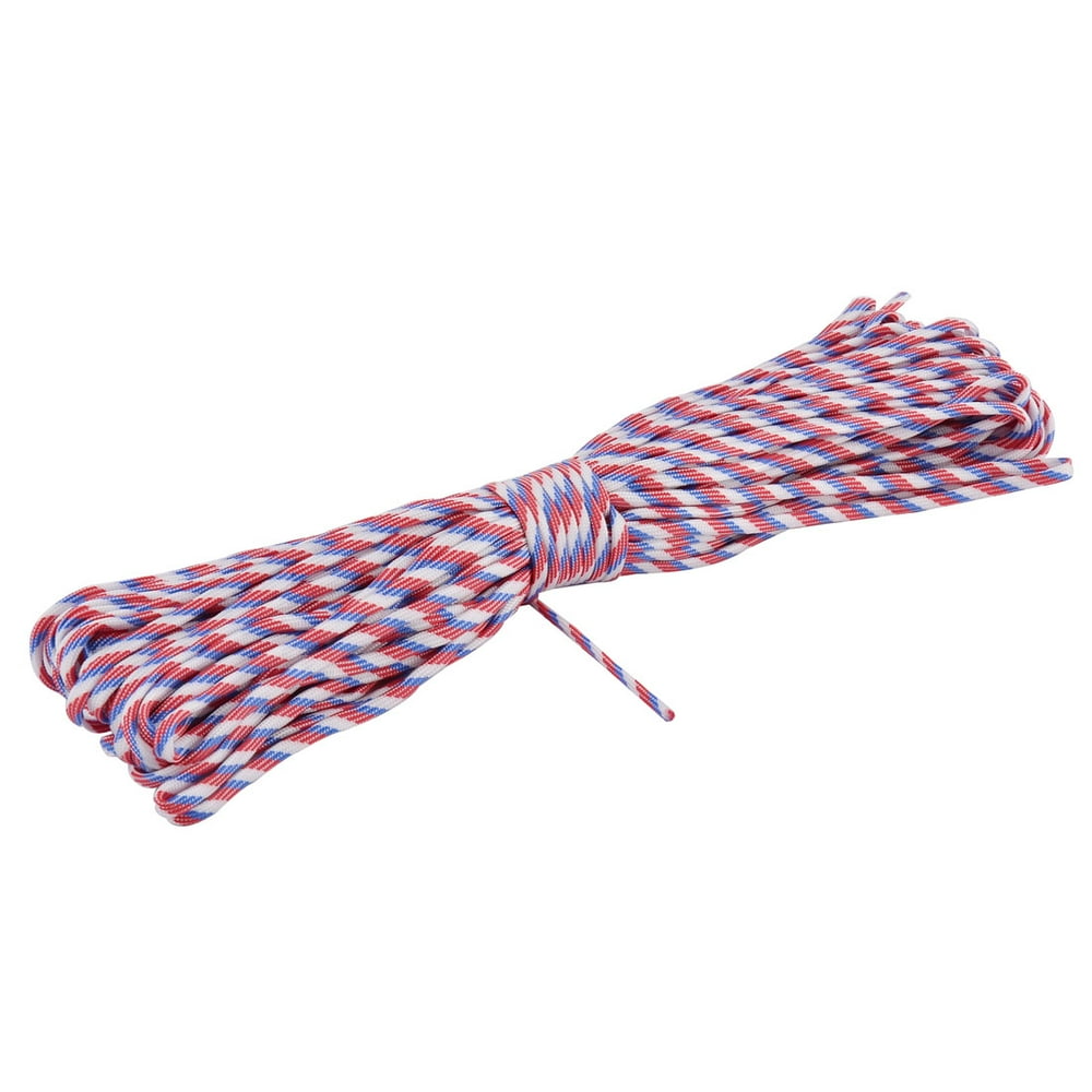 Outdoor Nylon Practical Multifuncation Braid Rope Multicolor 5mm Width 98Ft Long