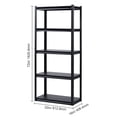 thumbnail image 6 of VEVOR Storage Shelves, 2000 lbs, 5 Tier Garage Storage Shelving, 16" D x 32" W x 72" H Adjustable Metal Shelves for Garage Shelves Utility Rack Shelf, Ideal for Kitchen, Warehouse, Basement, Black, 6 of 10