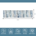 thumbnail image 2 of Western Coastal Beach Wave Pattern Kitchen Runner Rug - Washable Indoor Modern Abstract Low Pile Carpet for Beach House, Hallway, Entryway, Laundry, Vacation Rentals, Non-Slip Backing 3x12 Blue, 2 of 8