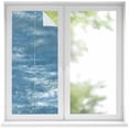 thumbnail image 2 of Vintage Blue Window Privacy Film, Modern Abstract Art Ombre Static Cling UV Sun Blocking Tint Film Heat Control Windows Films for Bedroom Bathroom, Window Stickers 17.7"x39.3", 2 of 8