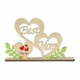 thumbnail image 2 of FENGGHAO Personalized Mother’s Day Gift For Mom, I Love You Wooden Plaque Sign, Customizable Home Garden Desktop Decoration, Handcrafted Ornament with Pre-Drilled Holes, 2 of 7