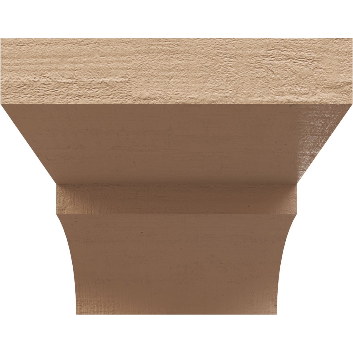 10"W x 20"D x 10"H Wide Monterey Rough Cedar Woodgrain TimberThane Corbel, Primed Tan