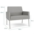thumbnail image 3 of Lesro Mystic Lounge Reception Bariatric Chair in Blue, 3 of 5