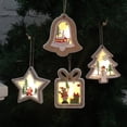 thumbnail image 2 of ZPAQI Wooden Christmas Ornament Hanging Tags Xmas Hanging Bell/Gift Bag/Star/Tree, 2 of 15
