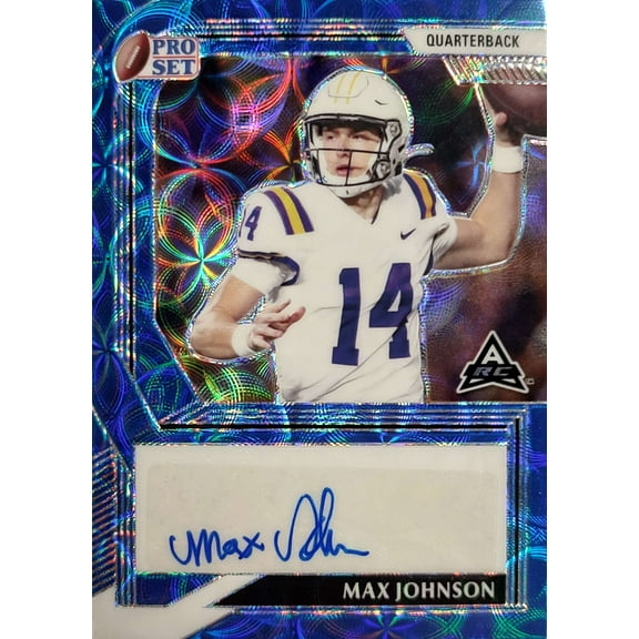 NFL 2022 Leaf Pro Set Metal Max Johnson 10/15 Autographed Trading Card PA-MJ1 (Rookie)