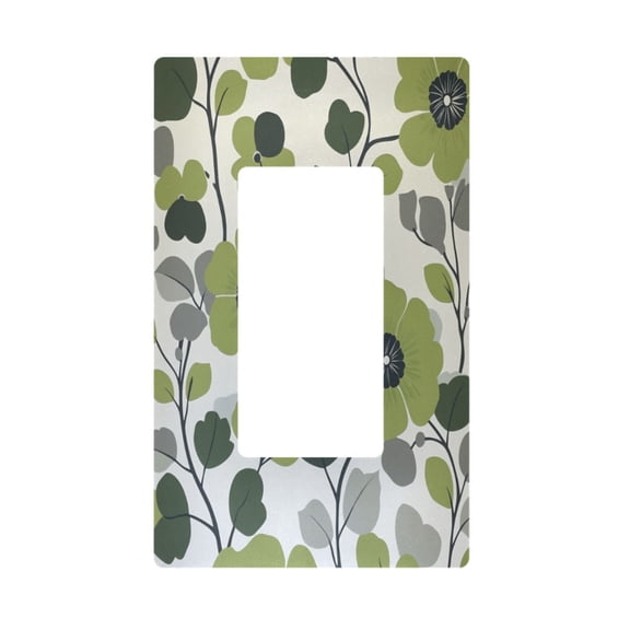 Yayeee Rocker Switch Wall Plate 1-Gang 4.6"x2.9" Home Decorative Outlet Cover, Retro Flower Print
