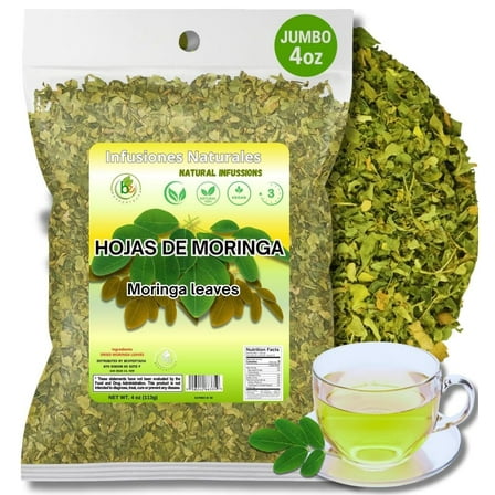 Moringa Leaves Tea (Té de Hojas de Moringa) - 4 oz - NON-GMO | 100% Natural | Vegan