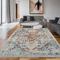 thumbnail image 6 of EastVita Area Rugs Carpets 100% Polypropylene Turkish Indoor Wilton Carpet Glamour-Persian-Carissa Glm3129 Orange 5'3"*7'3", 6 of 7