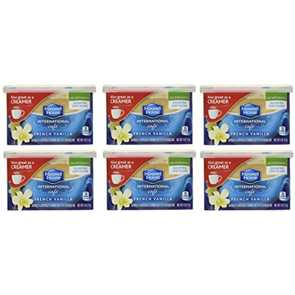 Maxwell House International Coffee Decaf Sugar Free French Vanilla Caf?, 4-Ounce Cans (Pack Of 6)