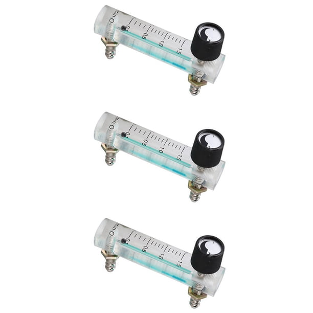 3X 0.1-1.5LPM Medidor de Flujo de Medidor de Flujo de OxÍGeno de 1.5 L con VÁlvula de Control para OxÍGeno Aire Gas
