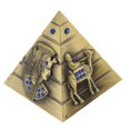 thumbnail image 1 of Vintage Metal Egyptian Pyramids Building Model Desk Ornament Bronze L, 1 of 6