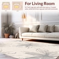 thumbnail image 2 of ODIKA 6'x9' Machine Washable Non-Slip Area Rug, Ethereal Smoke Wisp Displaying Delicate Painterly Touch High Traffic Rug with Pad, Beige, 492802, 2 of 8