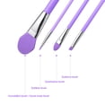 thumbnail image 2 of Juego de 4 brochas de silicona para maquillaje, cabezal suave ideal para base, sombras y rubor, color rosa, ahorra hasta un 50% en cosméticos., 2 of 6