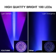 UV 100 LED Blacklight Scorpion 395-400nm Violet Flashlight Detection Torch Light