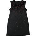 thumbnail image 1 of Alfani Womens Paillete Vestido recto sin mangas, Negro, 6, 1 of 2