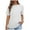 White, variant on Jalioing Women's T Shirt Loose Short Sleeve Crew Neck Summer Knit Shirts Casual Fashion Plain Pullover Tee