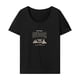 thumbnail image 1 of Camiseta de verano con cuello redondo para mujer, para acampar, vacaciones, viajes, caminar, trabajo Negro, 1 of 7