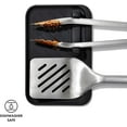 thumbnail image 5 of OXO Good Grips Grilling Tools, 3pc Set-Tongs, Turner Rest, Black, 5 of 13